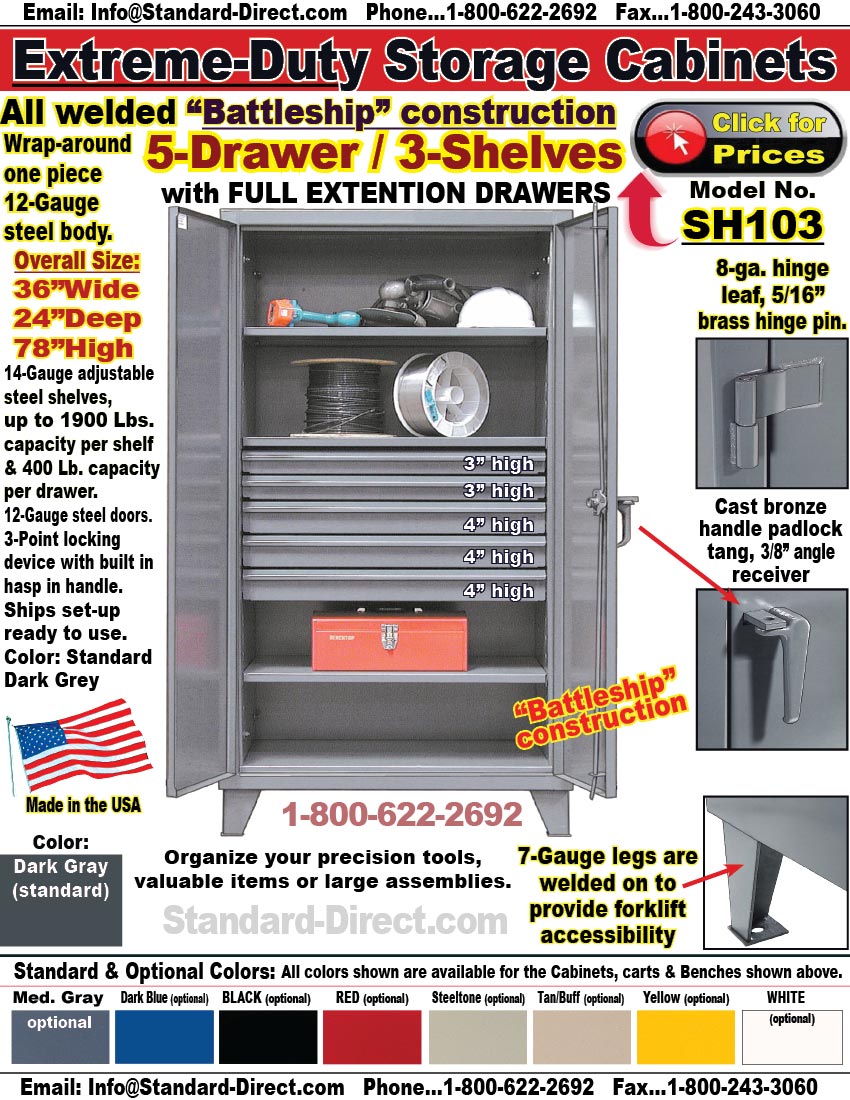 Extreme-Duty-5-Drawer-Steel-Storage-Cabinet-SH103